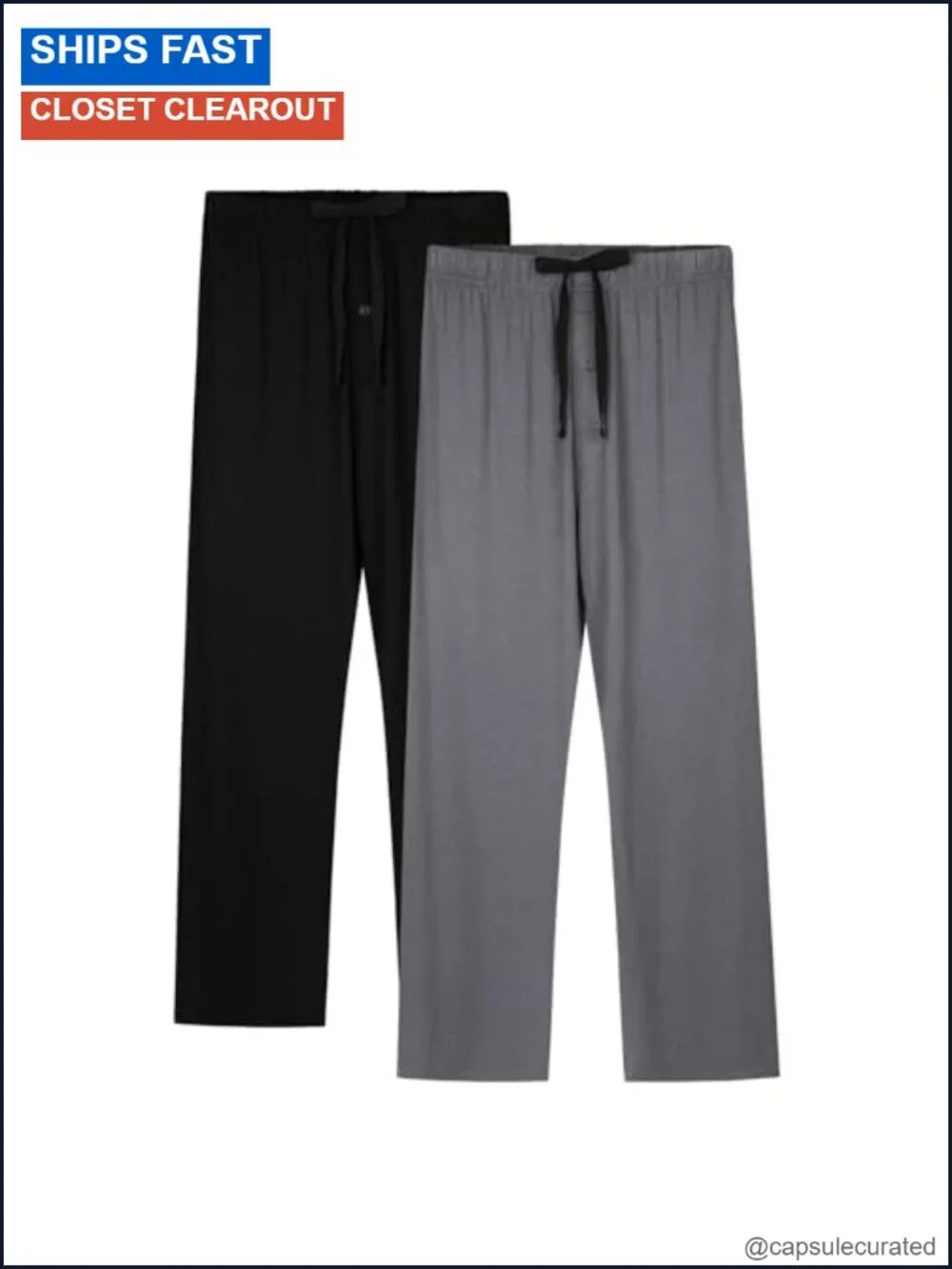 Men's Pajama Pants with Pockets - Bamboo Viscose Cotton Spandex Blend